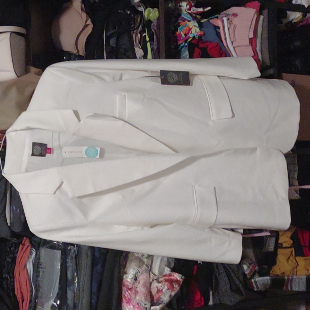 NWT Vince Camuto | Holleigh Flutter Sleeve Notch Collar Poly Base Blazer